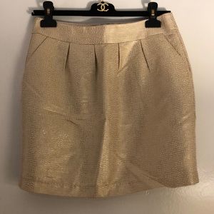 Gold Embellished Mini Skirt